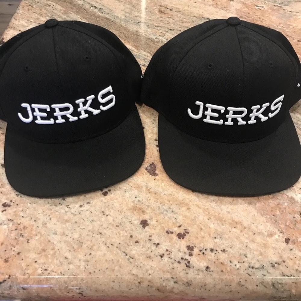 Lot Of 2 “Jerks” Baseball Caps Adjustable Gag Gift Funny